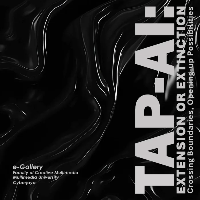 Cover of the TAP-AI: Extension or Extinction exhibition e-catalogue.